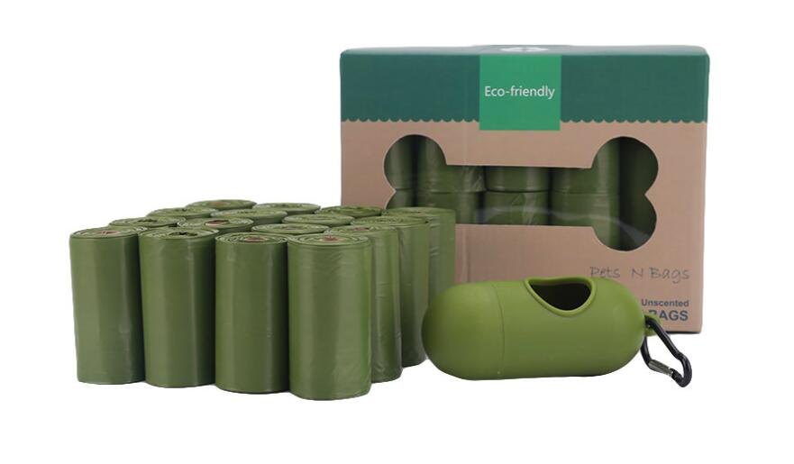 KFX-6894269 Biodegradable Disposable Dog Waste Bags - 16 Rolls, 15 Bags per Roll, Leakproof and Durable