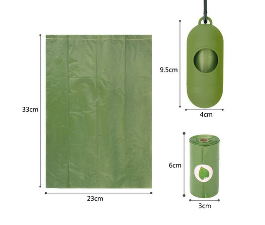 KFX-6894269 Biodegradable Disposable Dog Waste Bags - 16 Rolls, 15 Bags per Roll, Leakproof and Durable