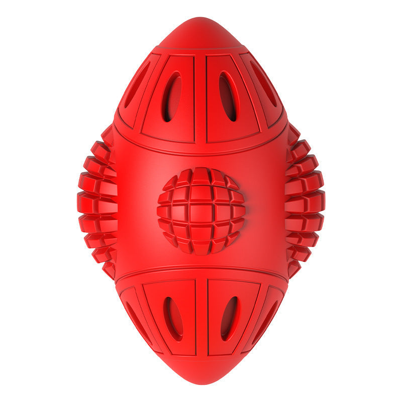 KFX-6896445 Interactive Space Capsule Rubber Dog Toy for Chewing and Vocalization - 14.6x9.2x7.25cm