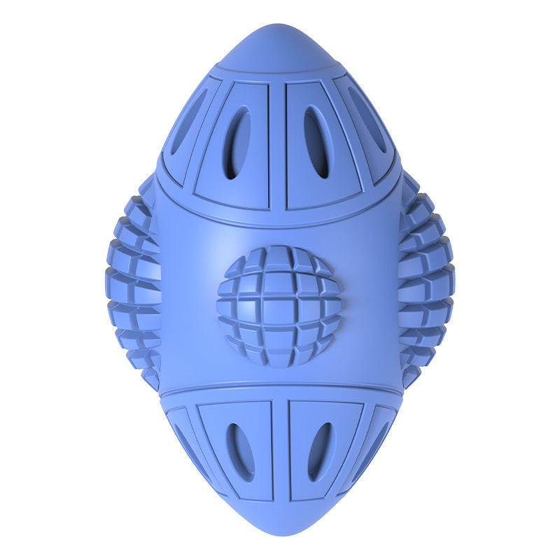KFX-6896445 Interactive Space Capsule Rubber Dog Toy for Chewing and Vocalization - 14.6x9.2x7.25cm