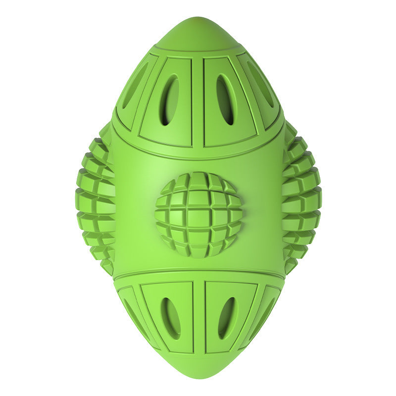 KFX-6896445 Interactive Space Capsule Rubber Dog Toy for Chewing and Vocalization - 14.6x9.2x7.25cm