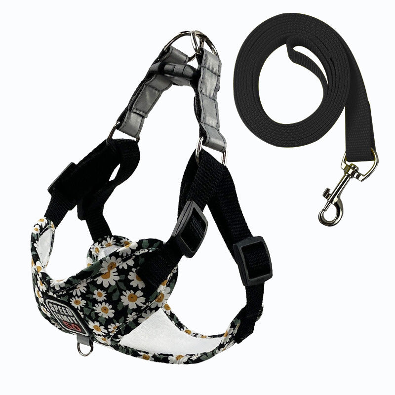 KFX-6897085 Lavender, Mint Green, and Peach Powder Dog Traction Rope with Chest Strap and Lead Rope