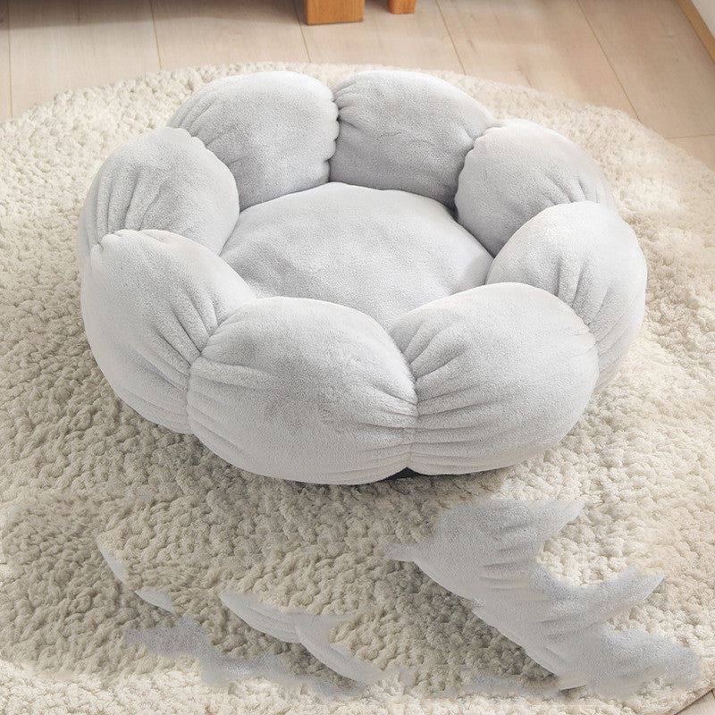 KFX-6897853 Flower Shaped Soft Pet Bed Mat for Dogs and Cats - Available in 40cm & 55cm