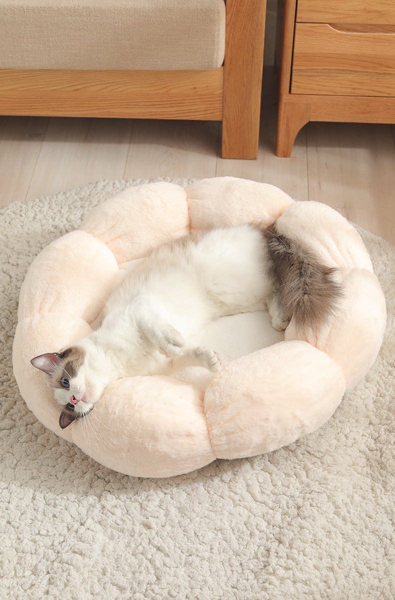 KFX-6897853 Flower Shaped Soft Pet Bed Mat for Dogs and Cats - Available in 40cm & 55cm
