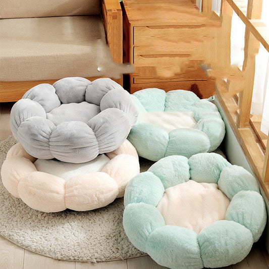 KFX-6897853 Flower Shaped Soft Pet Bed Mat for Dogs and Cats - Available in 40cm & 55cm