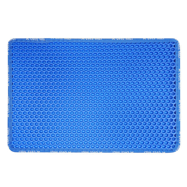 KFX-6899645 Double Layer Cat Litter Pad with Rice-Shaped Design for Easy Cleanup and Floor Protection