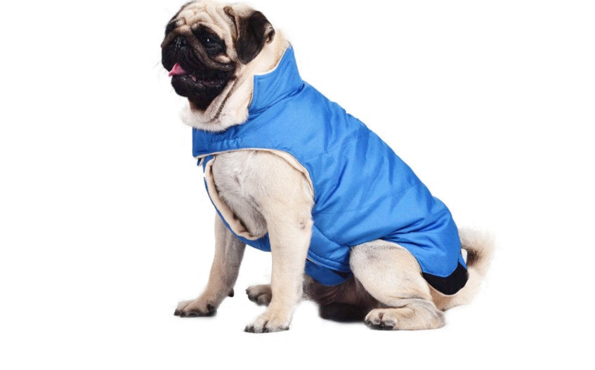 KFX-6901949 Cotton Vest for Dogs in Blue, Red, and Gray - Available in Sizes S to XXL