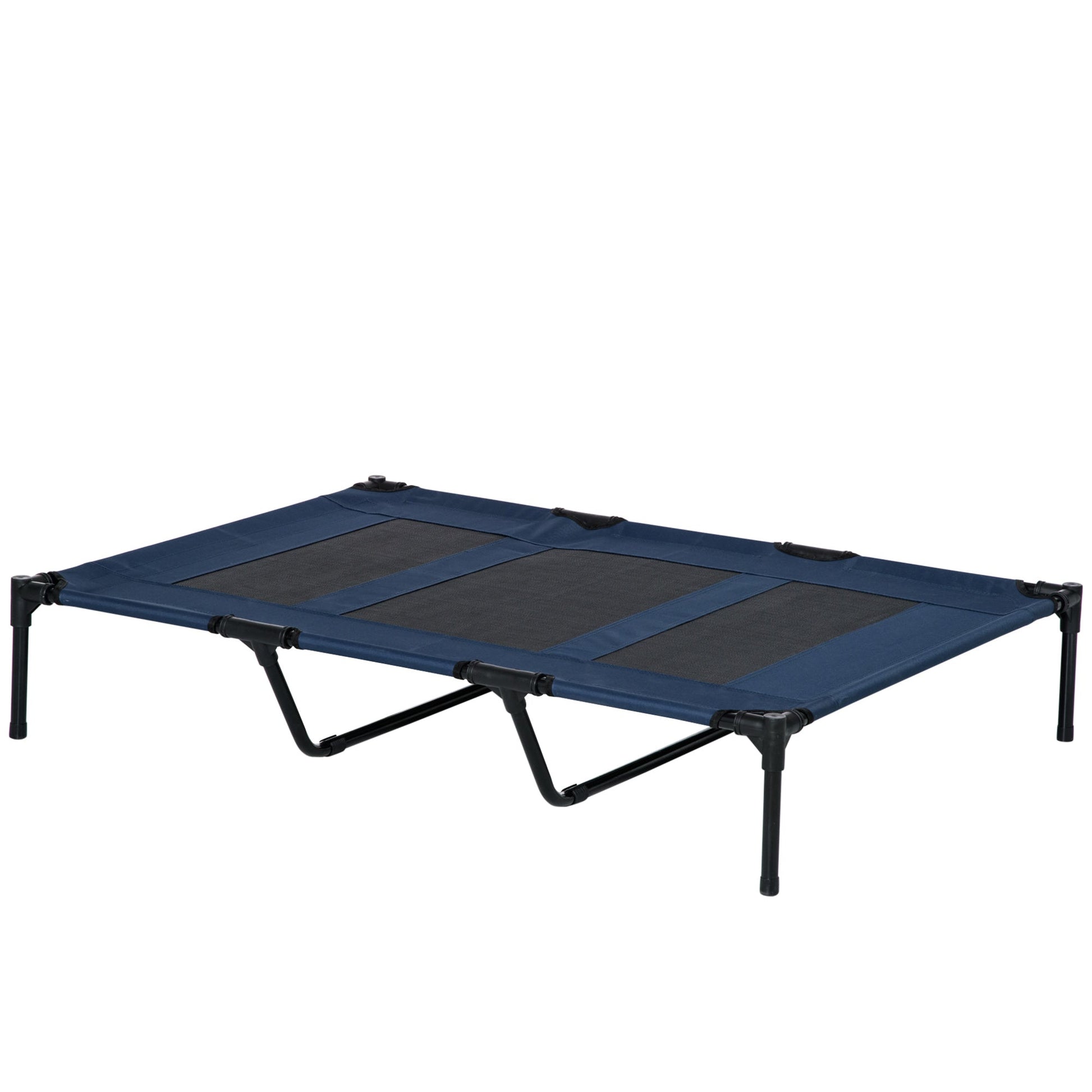 KFX-6902205 Elevated Dark Blue Dog Bed with Carry Bag for Indoor and Outdoor Use, Fits XXL Dogs Up to 110 lbs