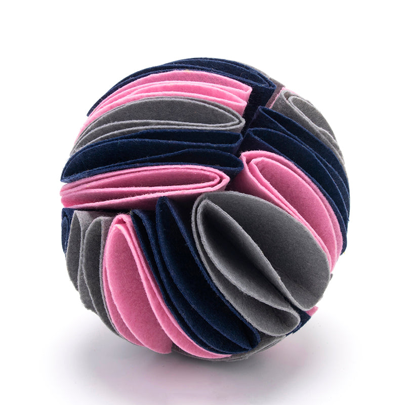 KFX-6906813 Foldable Dog Snuffle Ball - Interactive Pet Feeding Toy for Enhanced Sniffing and Playtime
