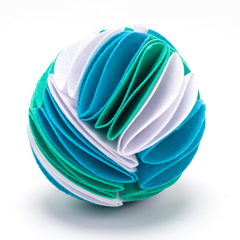 KFX-6906813 Foldable Dog Snuffle Ball - Interactive Pet Feeding Toy for Enhanced Sniffing and Playtime