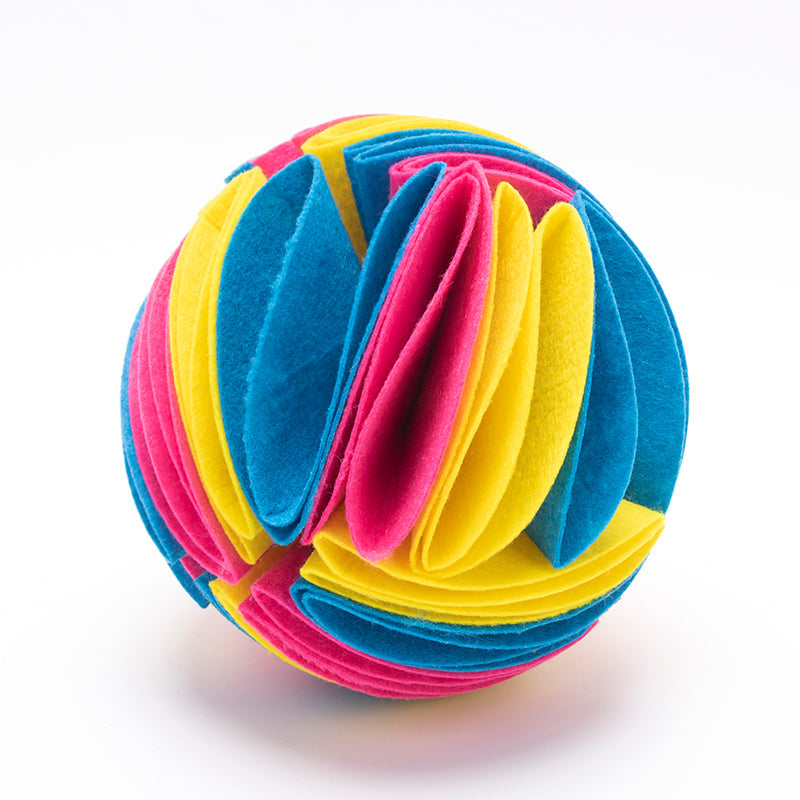 KFX-6906813 Foldable Dog Snuffle Ball - Interactive Pet Feeding Toy for Enhanced Sniffing and Playtime