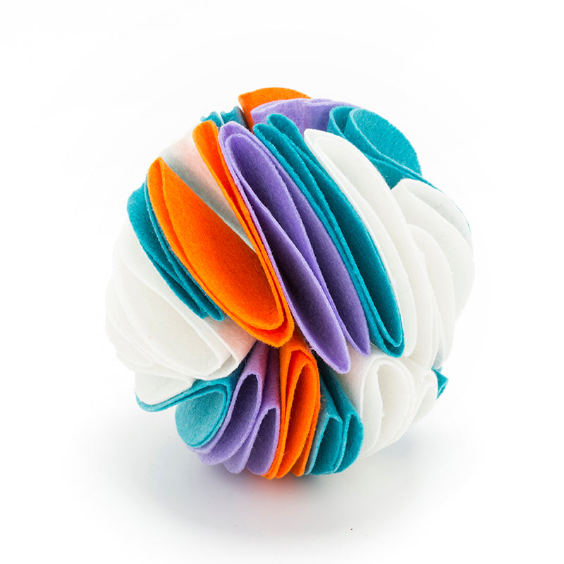 KFX-6906813 Foldable Dog Snuffle Ball - Interactive Pet Feeding Toy for Enhanced Sniffing and Playtime