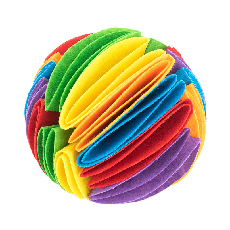 KFX-6906813 Foldable Dog Snuffle Ball - Interactive Pet Feeding Toy for Enhanced Sniffing and Playtime