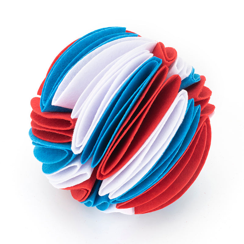 KFX-6906813 Foldable Dog Snuffle Ball - Interactive Pet Feeding Toy for Enhanced Sniffing and Playtime