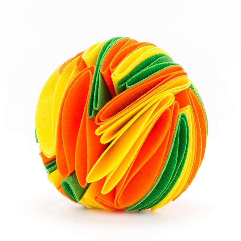 KFX-6906813 Foldable Dog Snuffle Ball - Interactive Pet Feeding Toy for Enhanced Sniffing and Playtime