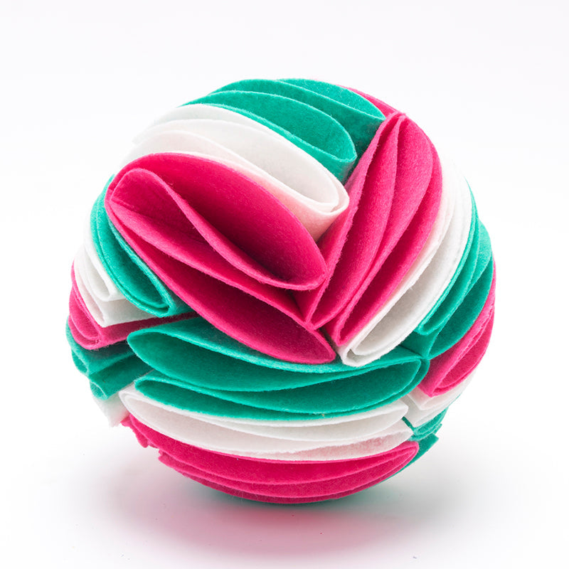 KFX-6906813 Foldable Dog Snuffle Ball - Interactive Pet Feeding Toy for Enhanced Sniffing and Playtime