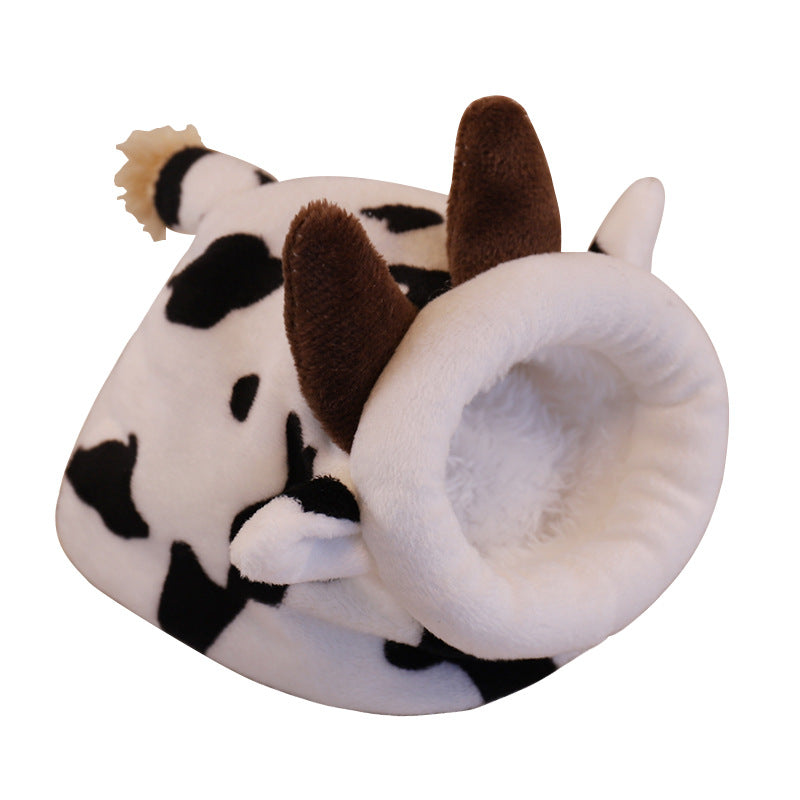 KFX-6907581 Cozy Flannel Cartoon Pet Bed for Small Animals - Hamsters, Guinea Pigs, and More