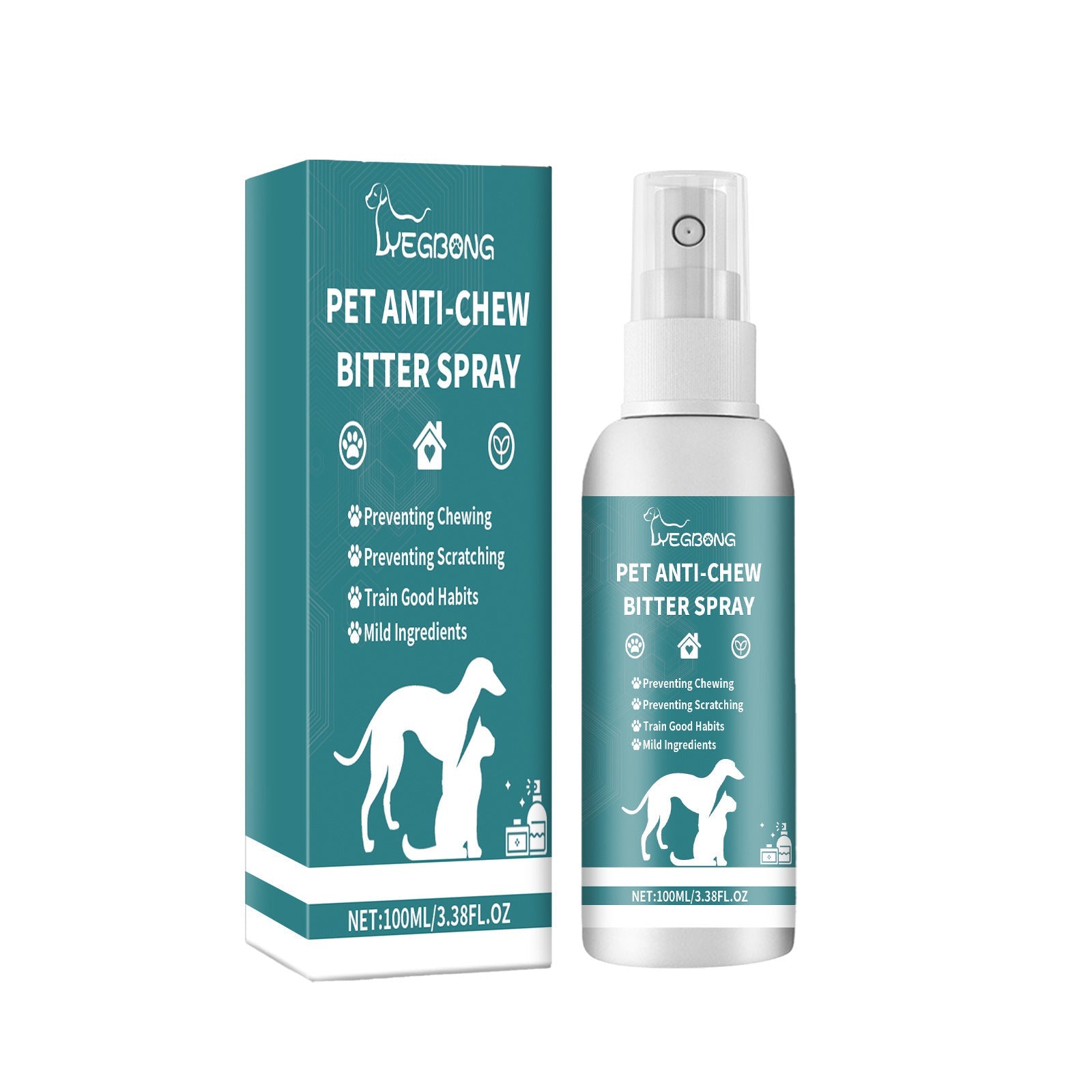 KFX-6908989 Pet Behavior Correction Chewing Spray for Cats and Dogs - 100ml