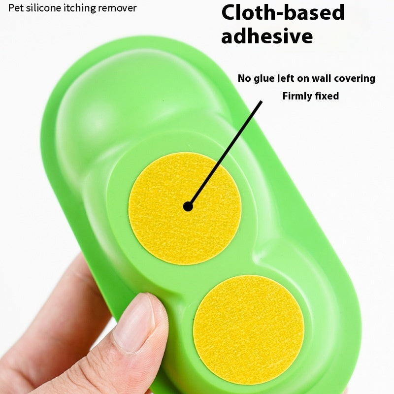 KFX-6909501 Cat Self-Service Scratching Toy - Durable ABS and TPE Material, Available in Yellow, Green, and Pink (14 x 6.5 cm)