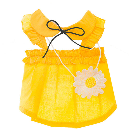 KFX-6909885 Cute Woven Cloth Cat Vest Skirt - Available in Multiple Sizes