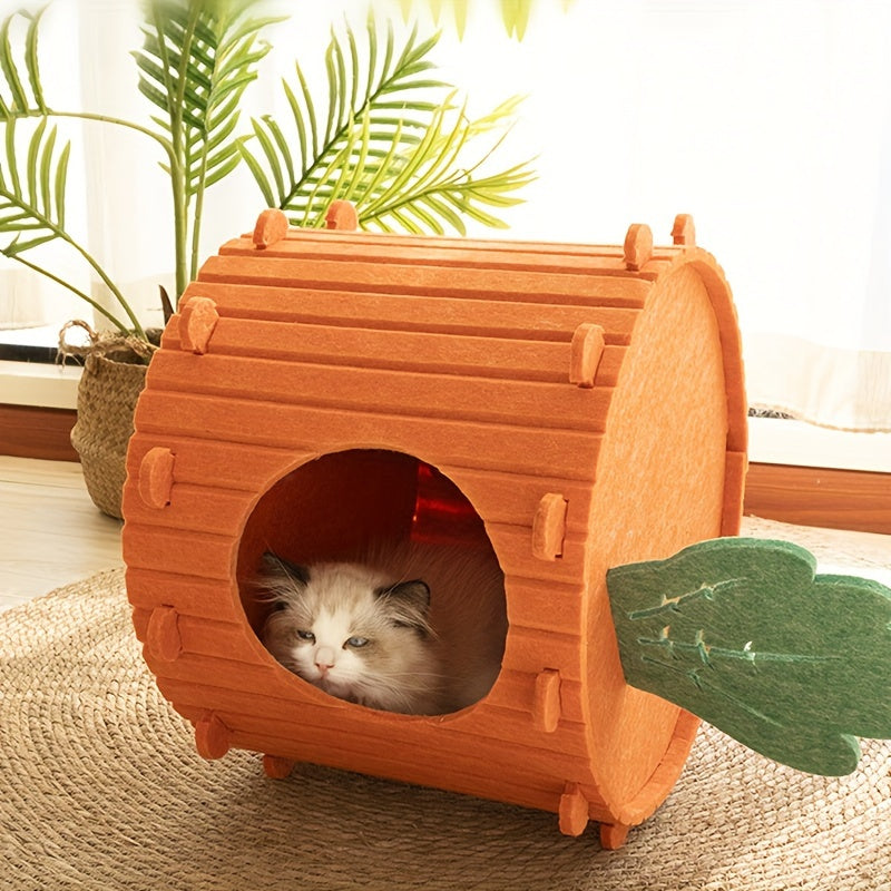 KFX-6910781 Semi-Enclosed Felt Cat Tunnel Nest - Medium & Large Sizes Available