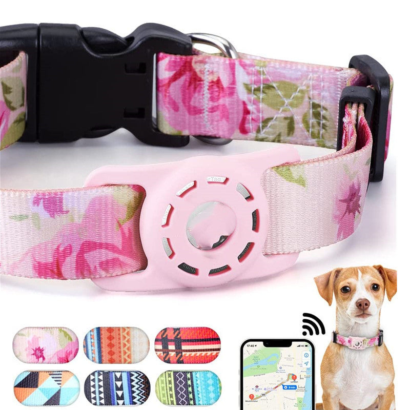 KFX-6911293 Adjustable Striped Digital Print Collar for Dogs and Cats in Various Colors