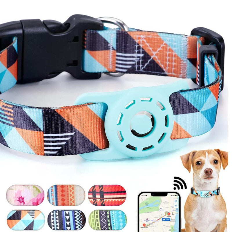 KFX-6911293 Adjustable Striped Digital Print Collar for Dogs and Cats in Various Colors