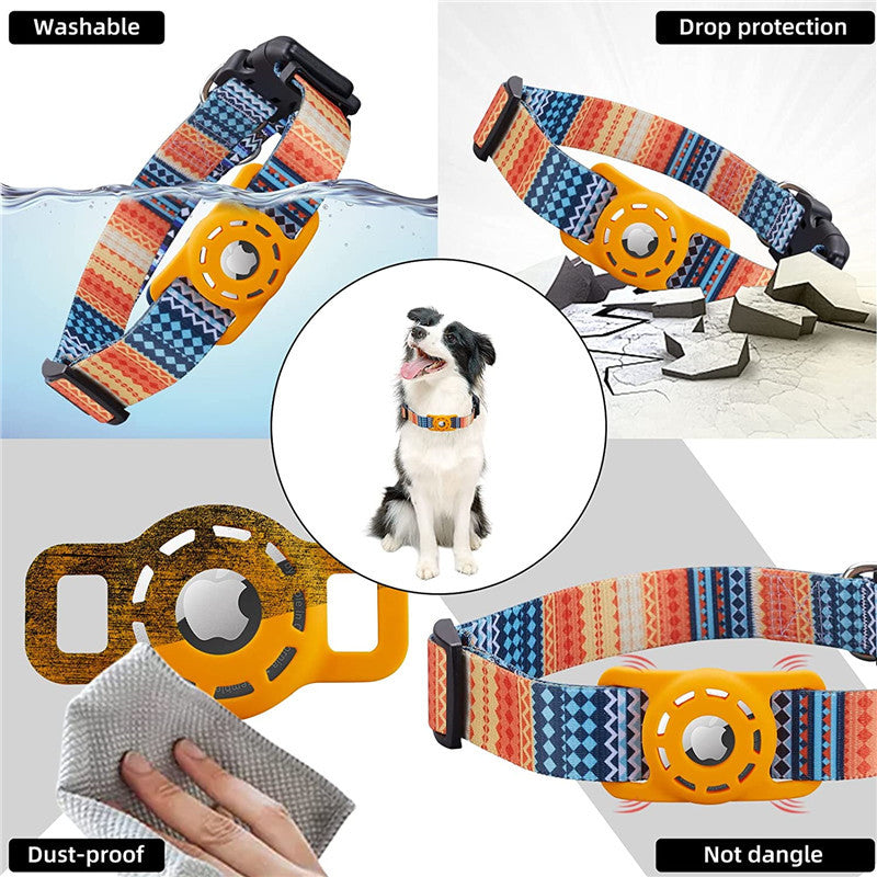 KFX-6911293 Adjustable Striped Digital Print Collar for Dogs and Cats in Various Colors