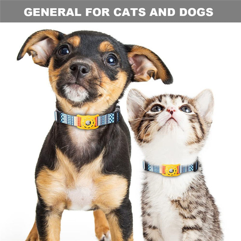 KFX-6911293 Adjustable Striped Digital Print Collar for Dogs and Cats in Various Colors