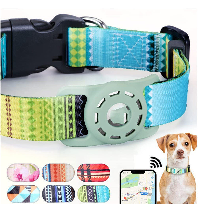KFX-6911293 Adjustable Striped Digital Print Collar for Dogs and Cats in Various Colors