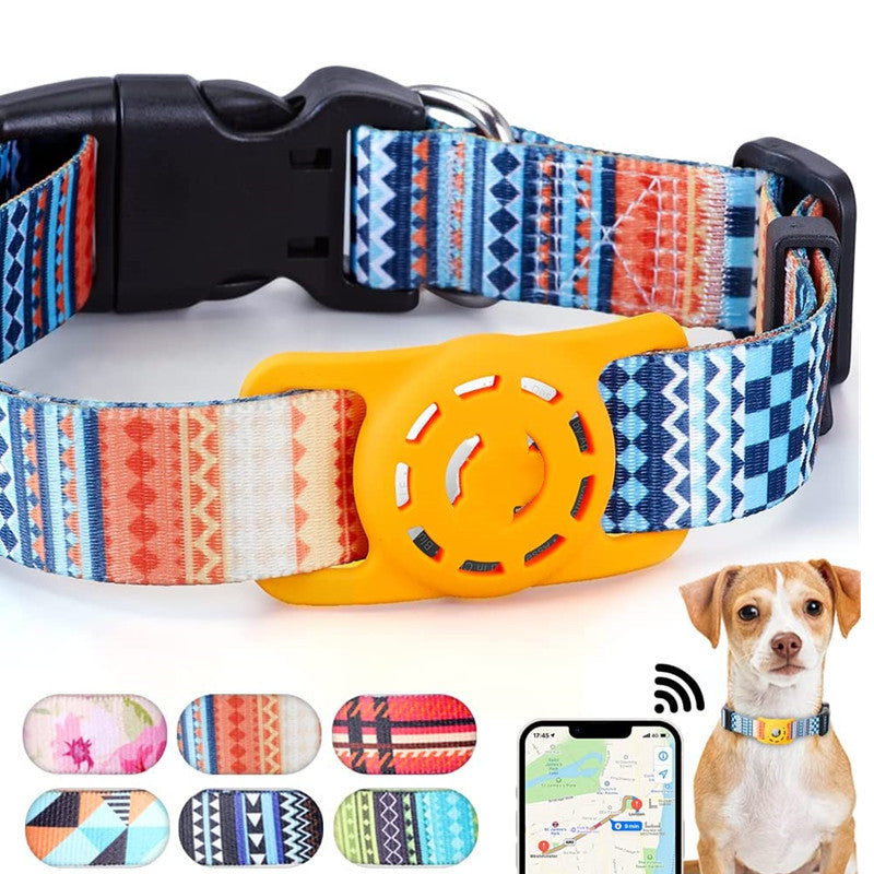 KFX-6911293 Adjustable Striped Digital Print Collar for Dogs and Cats in Various Colors