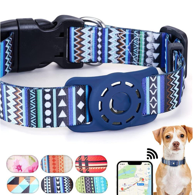 KFX-6911293 Adjustable Striped Digital Print Collar for Dogs and Cats in Various Colors