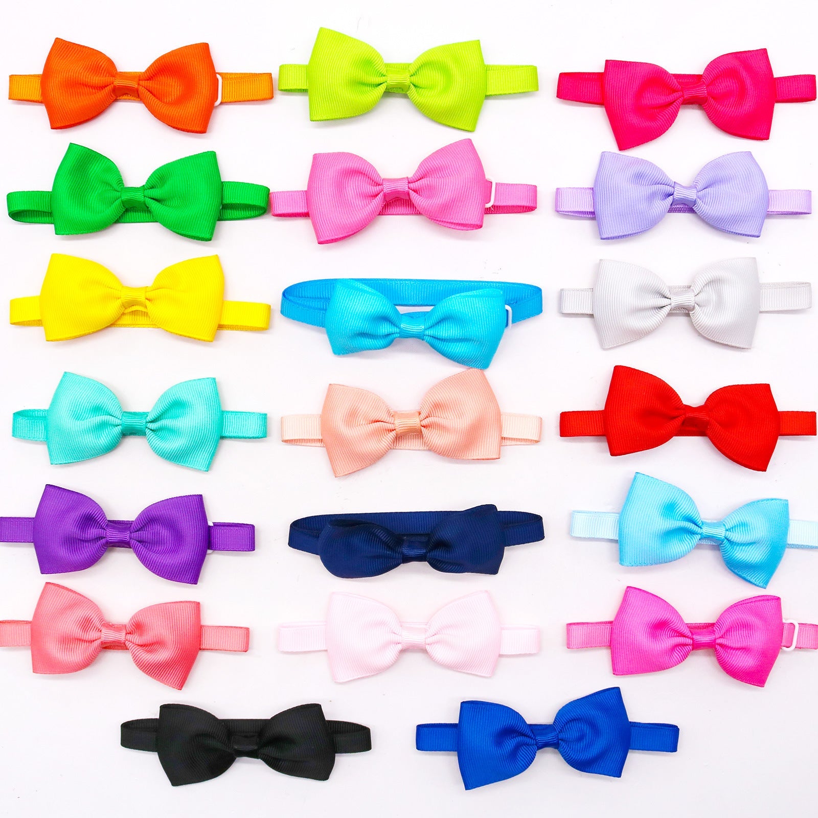 KFX-6911549 Adjustable Tie Bow for Cats and Dogs - Monochrome Colors for Every Season