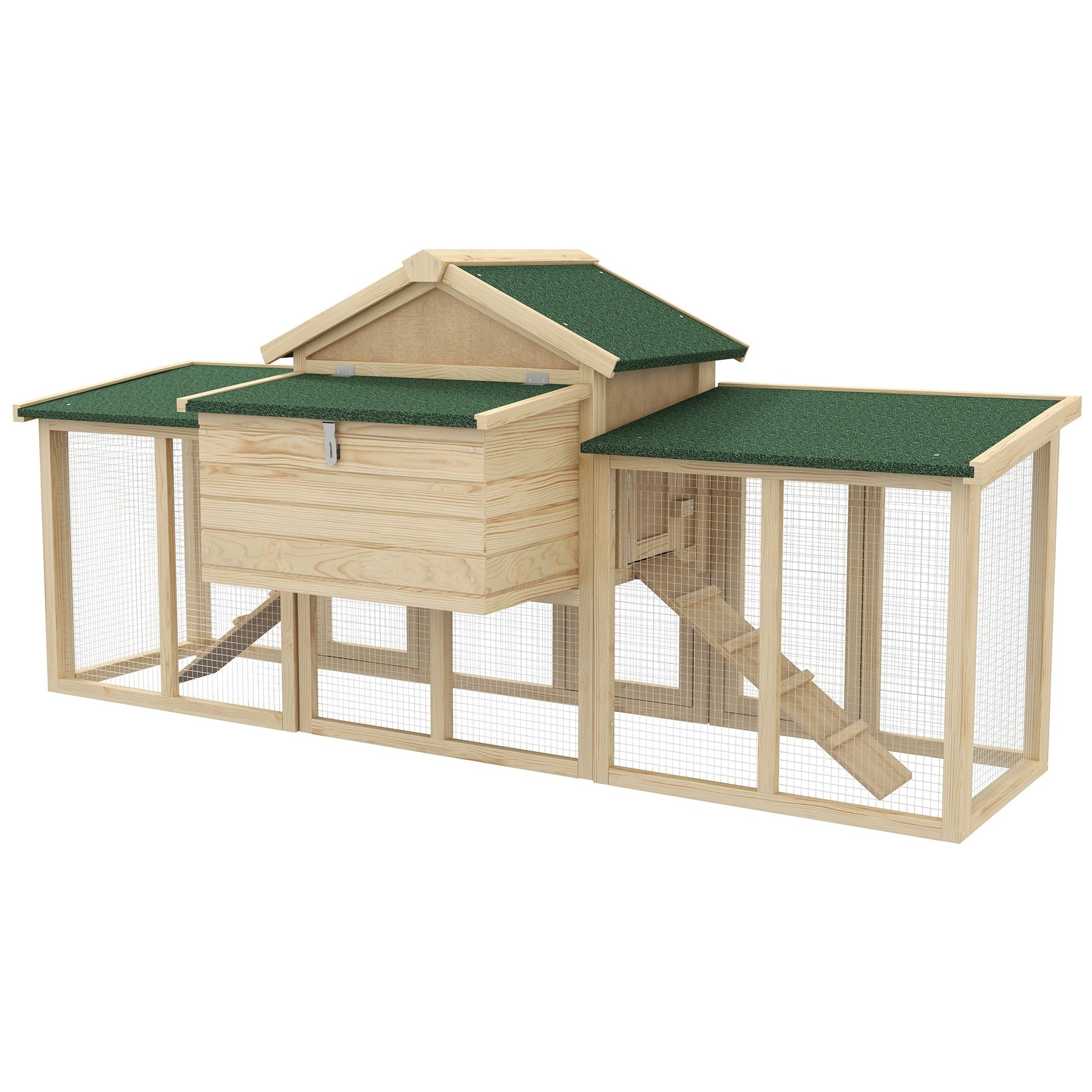 KFX-6912957 Deluxe 65" Outdoor Chicken Coop with Nesting Box and Removable Cleaning Tray