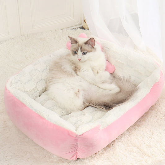 KFX-6913341 Plush Sofa-Type Pet Nest for Ultimate Comfort and Rest