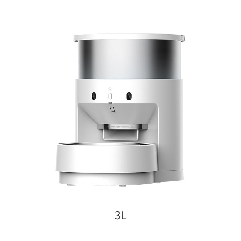 KFX-6915261 Automatic Stainless Steel Pet Feeder for Effortless Meal Dispensing
