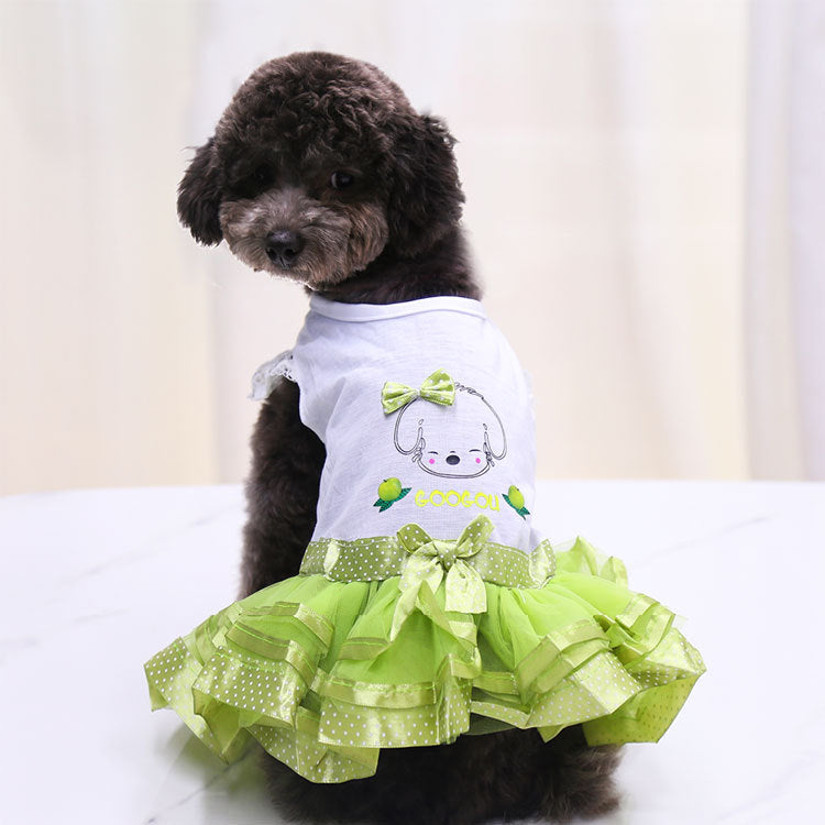 KFX-6916669 Solid Color Cotton Pet Skirt with Plush Design