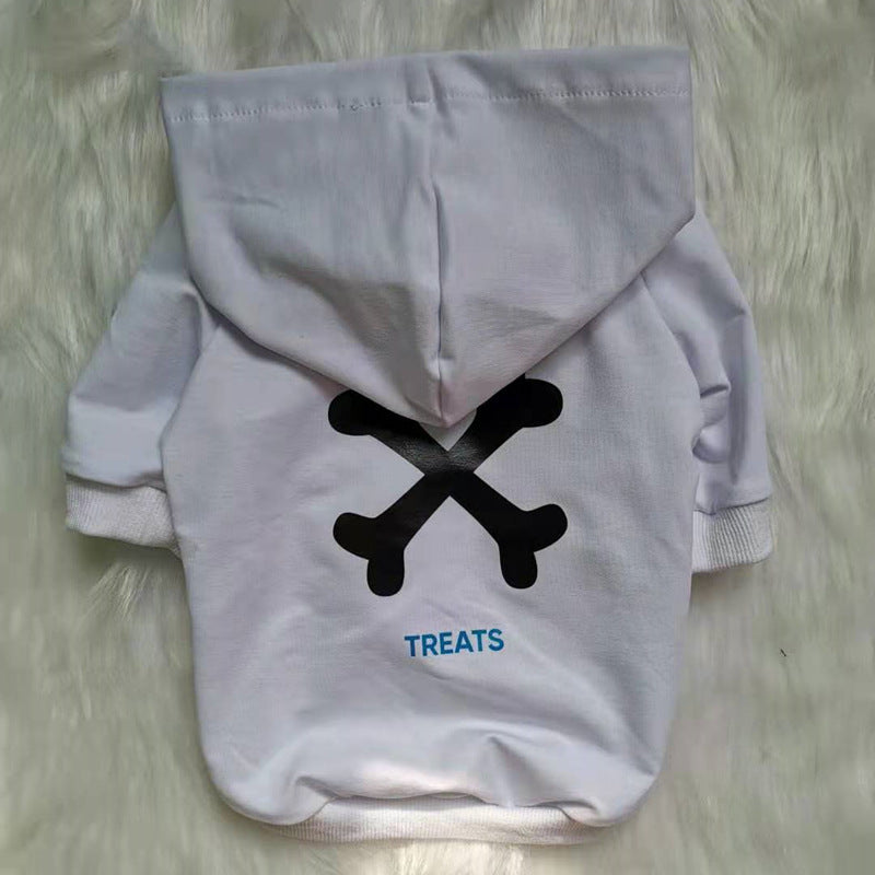 KFX-6920125 Cotton Pet Sweatshirt for Dogs and Cats in Black and White, Multiple Sizes Available