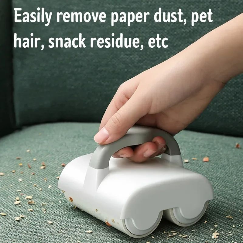 KFX-6920637 Durable Pet Hair Removal Roller with Handle - Easy to Use Self-Cleaning Tool for Cats and Dogs