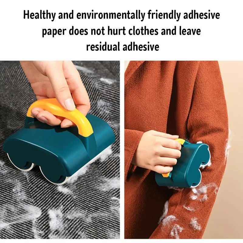 KFX-6920637 Durable Pet Hair Removal Roller with Handle - Easy to Use Self-Cleaning Tool for Cats and Dogs