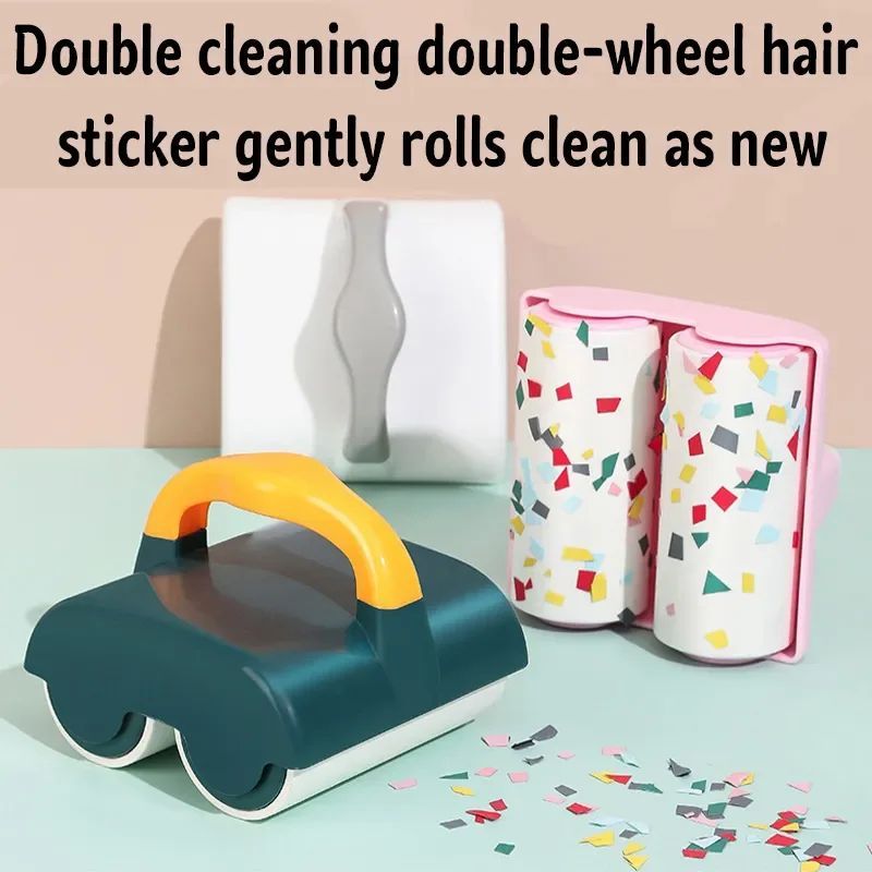 KFX-6920637 Durable Pet Hair Removal Roller with Handle - Easy to Use Self-Cleaning Tool for Cats and Dogs