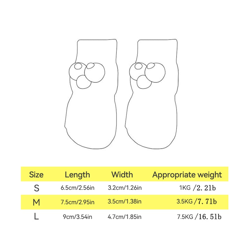 KFX-6921661 Adorable Anti-Slip Dog Socks with Cartoon Big Eyes for Comfort and Winter Protection