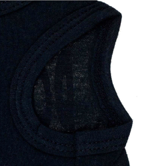 KFX-6923197 Cotton Black Printed Vest for Dogs with Pink Letter Design, Casual Style