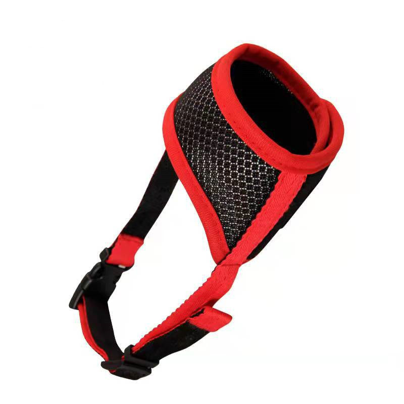 KFX-6924477 Dog Mouth Cover - Polyester Pet Muzzle in Black, Red, Green, Pink (XS-XXL)