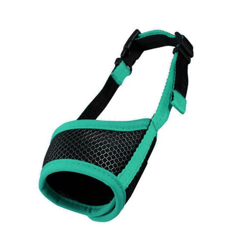 KFX-6924477 Dog Mouth Cover - Polyester Pet Muzzle in Black, Red, Green, Pink (XS-XXL)