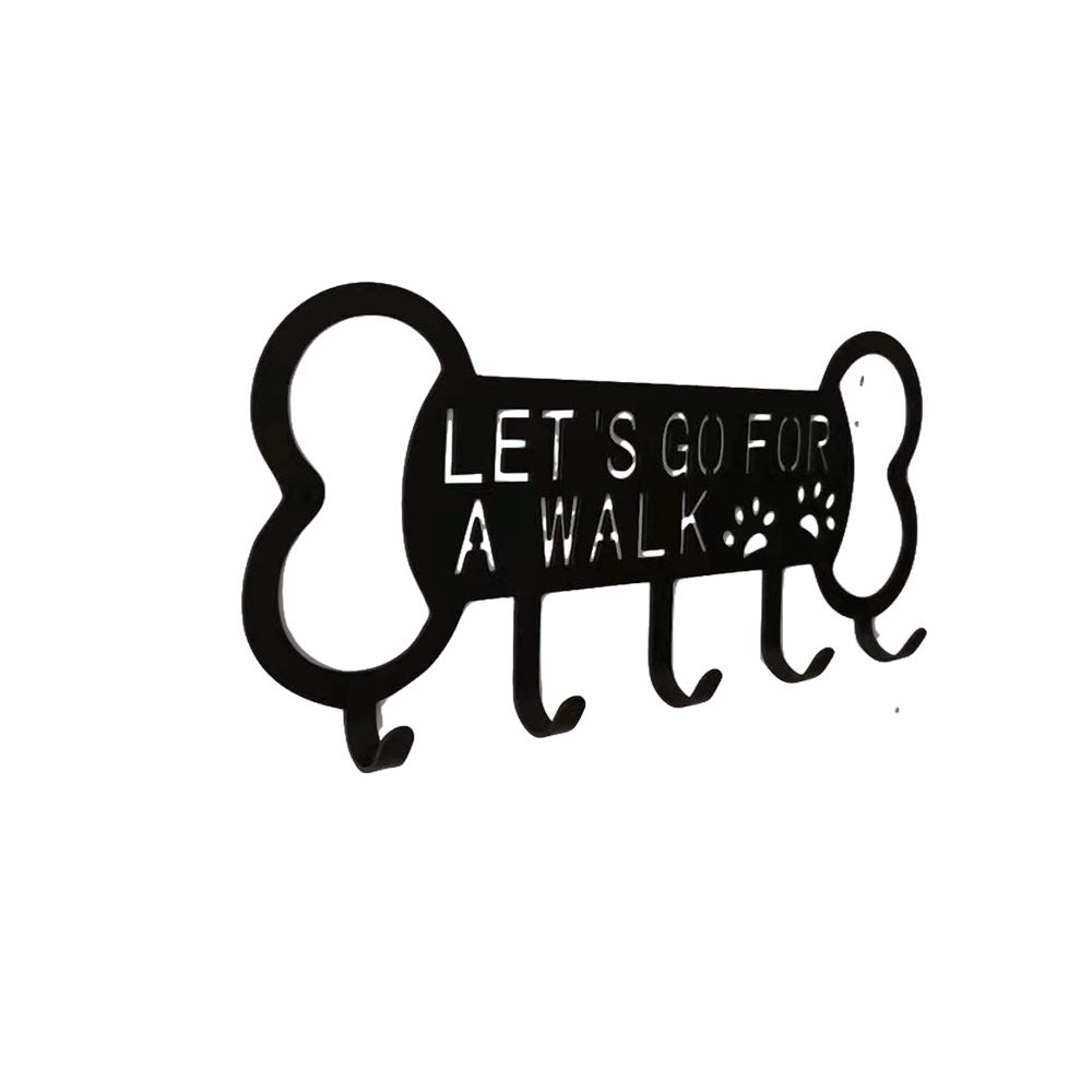 KFX-6924605 Iron Perforated Dog Rope Coat Hook with Three Rows for Pet Clothing Storage