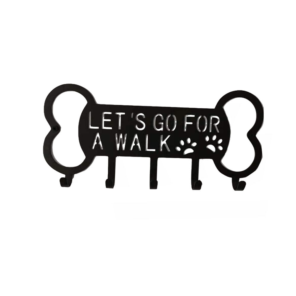 KFX-6924605 Iron Perforated Dog Rope Coat Hook with Three Rows for Pet Clothing Storage