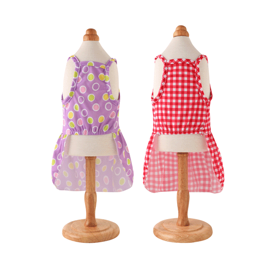 KFX-6925373 Polka Dot Skirt for Cats and Dogs, Thin PET Sling Dress in Various Colors and Sizes
