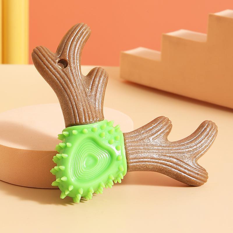 KFX-6925629 Durable Wooden Bite Toy for Dogs – Teeth Grinding Stick in Vibrant Colors