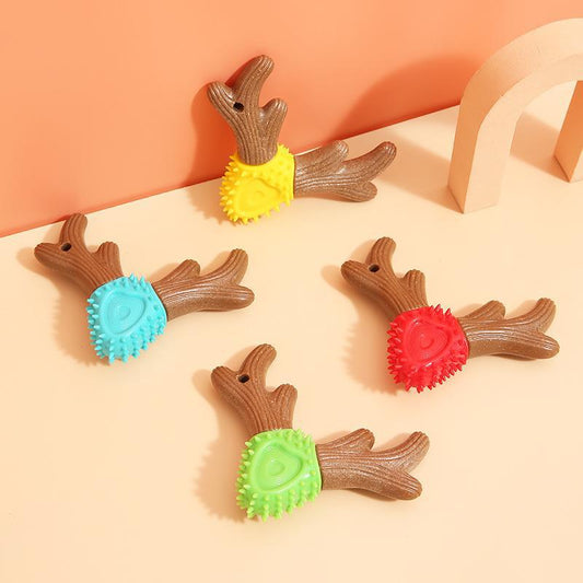 KFX-6925629 Durable Wooden Bite Toy for Dogs – Teeth Grinding Stick in Vibrant Colors